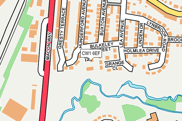 CW1 6EF map - OS OpenMap – Local (Ordnance Survey)