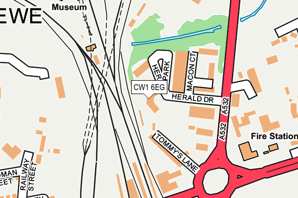 CW1 6EG map - OS OpenMap – Local (Ordnance Survey)