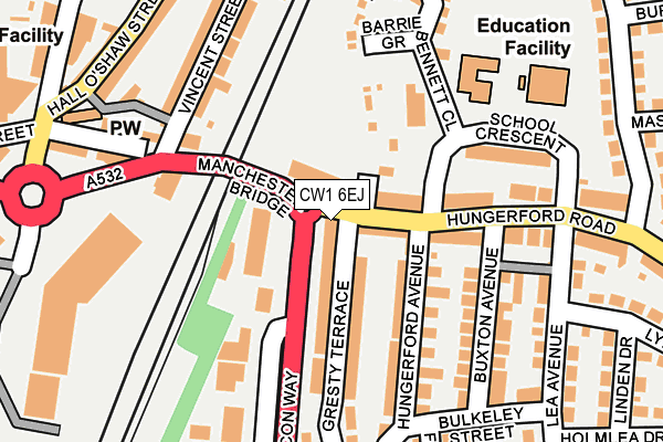 CW1 6EJ map - OS OpenMap – Local (Ordnance Survey)