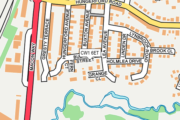 CW1 6ET map - OS OpenMap – Local (Ordnance Survey)