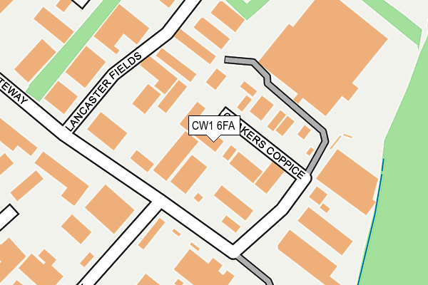 CW1 6FA map - OS OpenMap – Local (Ordnance Survey)