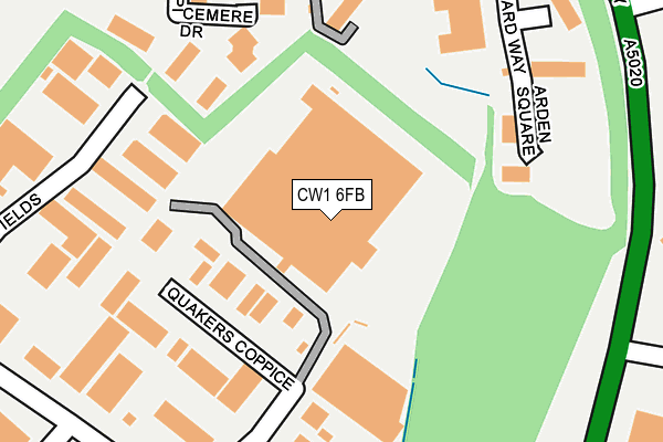 CW1 6FB map - OS OpenMap – Local (Ordnance Survey)