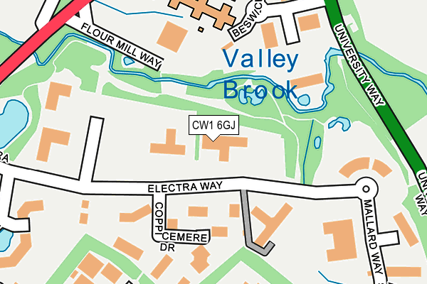 CW1 6GJ map - OS OpenMap – Local (Ordnance Survey)