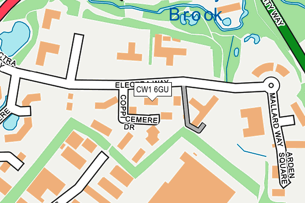 CW1 6GU map - OS OpenMap – Local (Ordnance Survey)