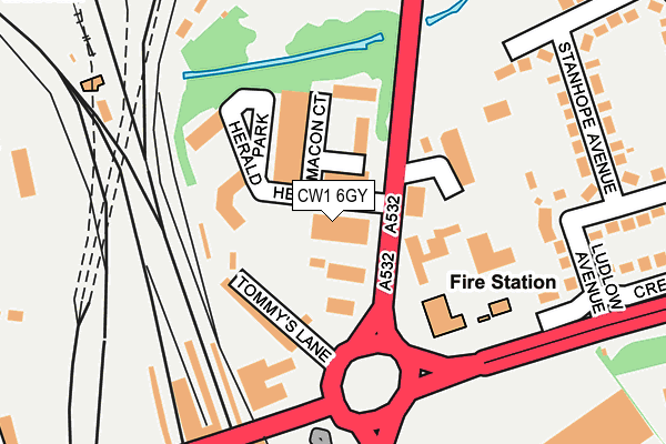 CW1 6GY map - OS OpenMap – Local (Ordnance Survey)