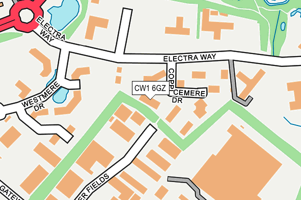 CW1 6GZ map - OS OpenMap – Local (Ordnance Survey)
