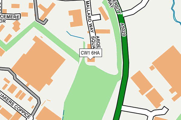 CW1 6HA map - OS OpenMap – Local (Ordnance Survey)