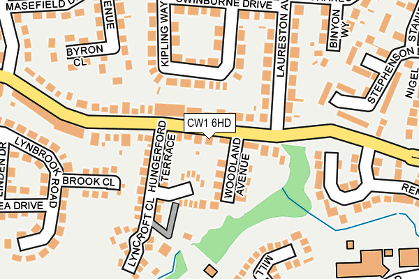CW1 6HD map - OS OpenMap – Local (Ordnance Survey)