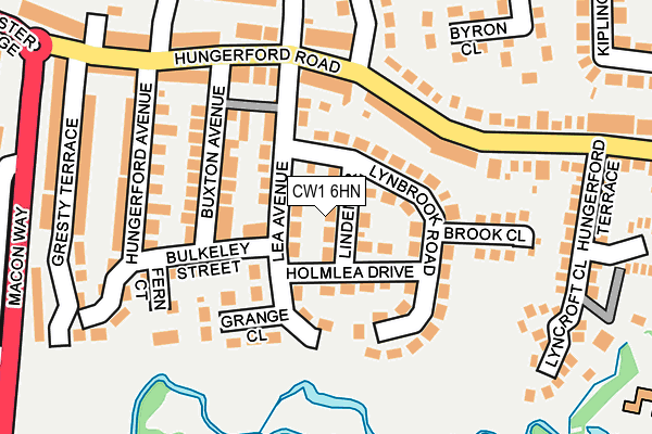 CW1 6HN map - OS OpenMap – Local (Ordnance Survey)