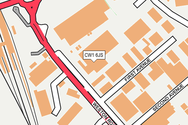 CW1 6JS map - OS OpenMap – Local (Ordnance Survey)