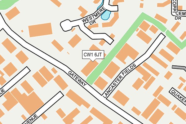 CW1 6JT map - OS OpenMap – Local (Ordnance Survey)