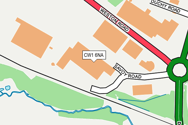 CW1 6NA map - OS OpenMap – Local (Ordnance Survey)