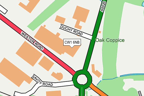 CW1 6NB map - OS OpenMap – Local (Ordnance Survey)