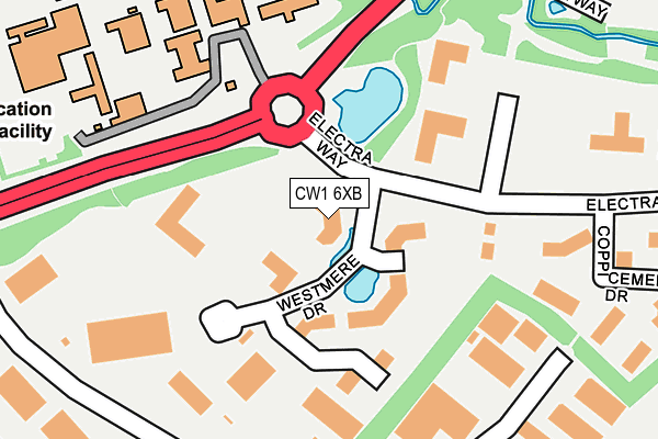 CW1 6XB map - OS OpenMap – Local (Ordnance Survey)