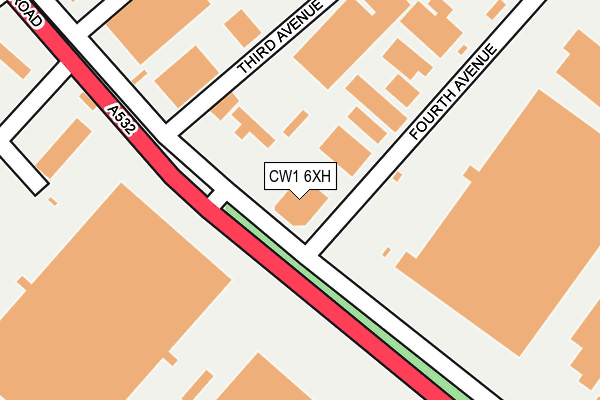 CW1 6XH map - OS OpenMap – Local (Ordnance Survey)