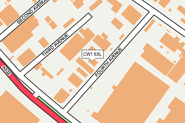 CW1 6XL map - OS OpenMap – Local (Ordnance Survey)