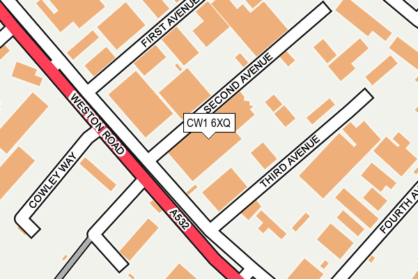 CW1 6XQ map - OS OpenMap – Local (Ordnance Survey)
