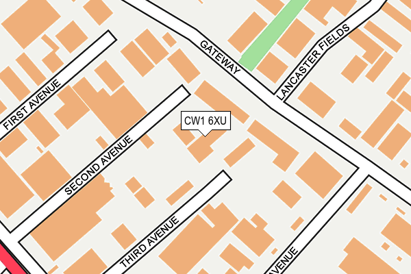 CW1 6XU map - OS OpenMap – Local (Ordnance Survey)