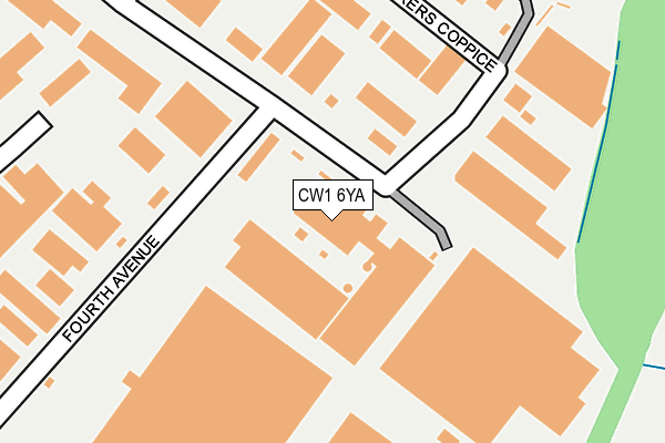 CW1 6YA map - OS OpenMap – Local (Ordnance Survey)