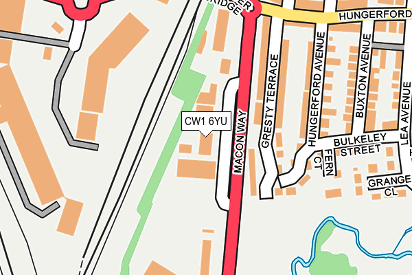 CW1 6YU map - OS OpenMap – Local (Ordnance Survey)