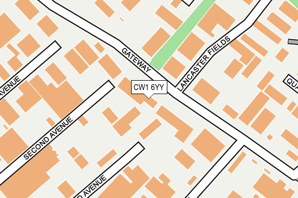 CW1 6YY map - OS OpenMap – Local (Ordnance Survey)
