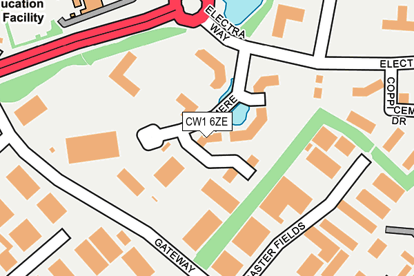 CW1 6ZE map - OS OpenMap – Local (Ordnance Survey)