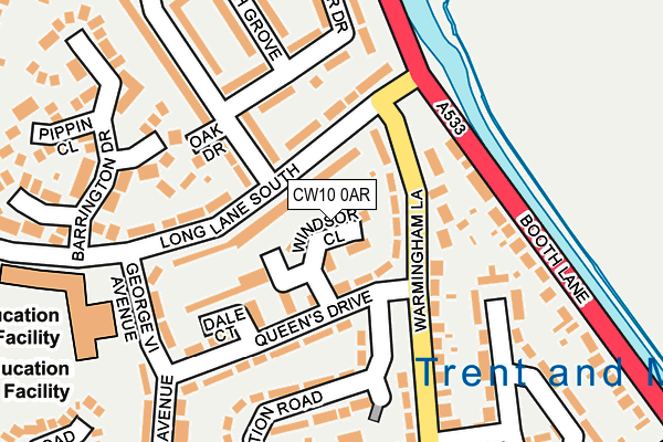 CW10 0AR map - OS OpenMap – Local (Ordnance Survey)