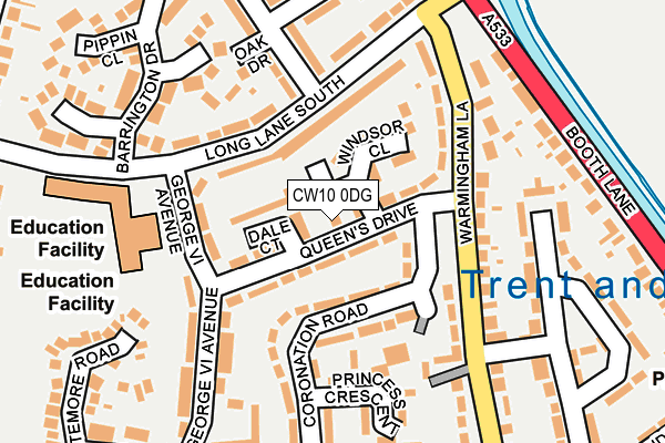 CW10 0DG map - OS OpenMap – Local (Ordnance Survey)