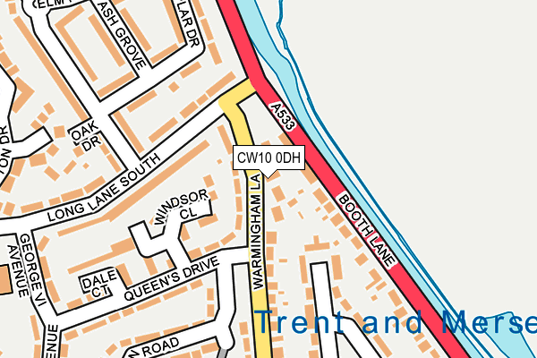 CW10 0DH map - OS OpenMap – Local (Ordnance Survey)