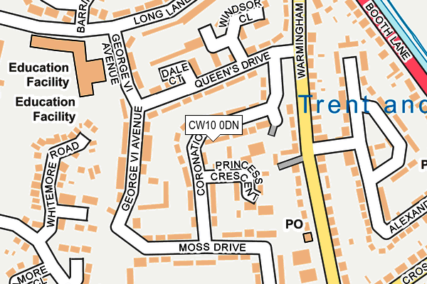 CW10 0DN map - OS OpenMap – Local (Ordnance Survey)