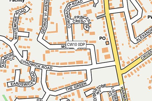 CW10 0DP map - OS OpenMap – Local (Ordnance Survey)
