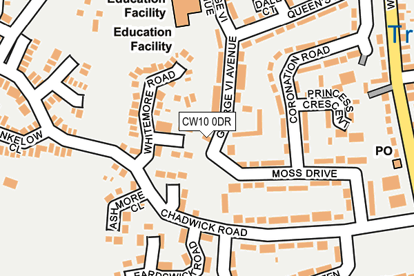 CW10 0DR map - OS OpenMap – Local (Ordnance Survey)