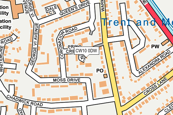 CW10 0DW map - OS OpenMap – Local (Ordnance Survey)