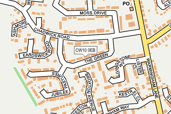 CW10 0EB map - OS OpenMap – Local (Ordnance Survey)