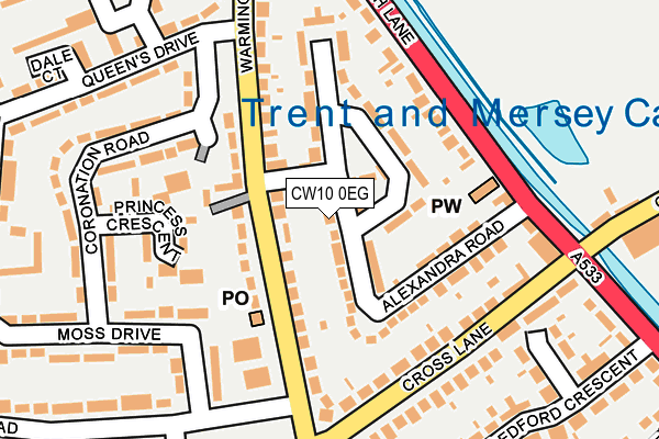 CW10 0EG map - OS OpenMap – Local (Ordnance Survey)