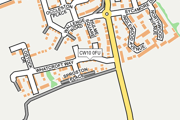 CW10 0FU map - OS OpenMap – Local (Ordnance Survey)