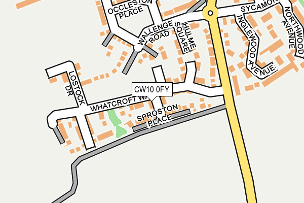 CW10 0FY map - OS OpenMap – Local (Ordnance Survey)