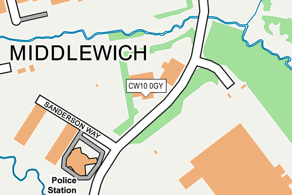 CW10 0GY map - OS OpenMap – Local (Ordnance Survey)