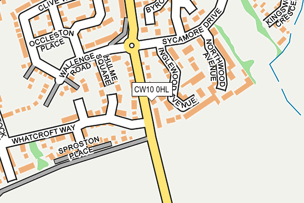 CW10 0HL map - OS OpenMap – Local (Ordnance Survey)