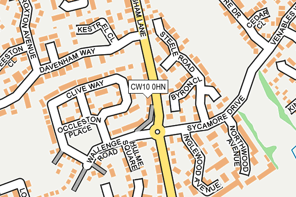 CW10 0HN map - OS OpenMap – Local (Ordnance Survey)