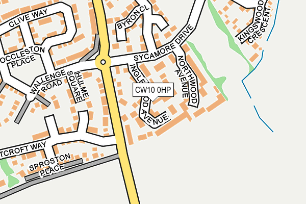 CW10 0HP map - OS OpenMap – Local (Ordnance Survey)