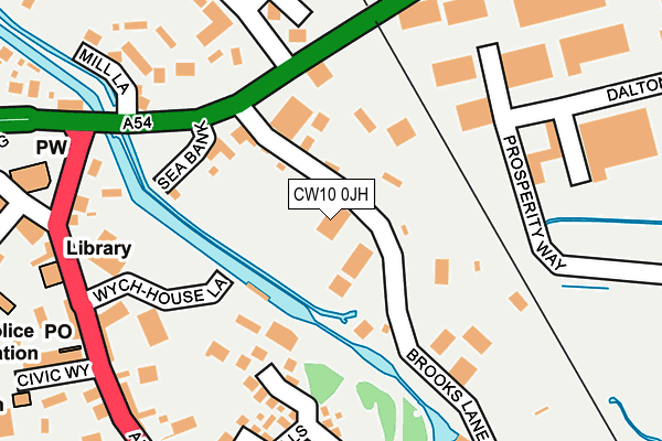 Map of MIDDLEWICH AUTOS LIMITED at local scale