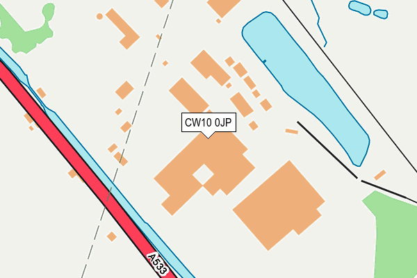 CW10 0JP map - OS OpenMap – Local (Ordnance Survey)