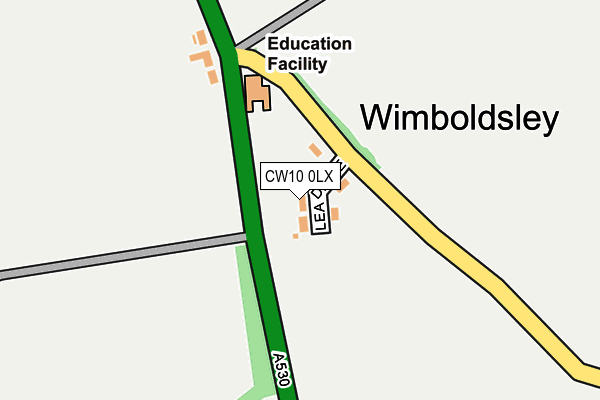 CW10 0LX map - OS OpenMap – Local (Ordnance Survey)