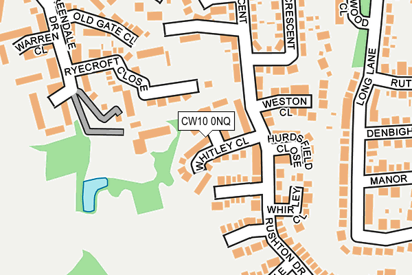 CW10 0NQ map - OS OpenMap – Local (Ordnance Survey)