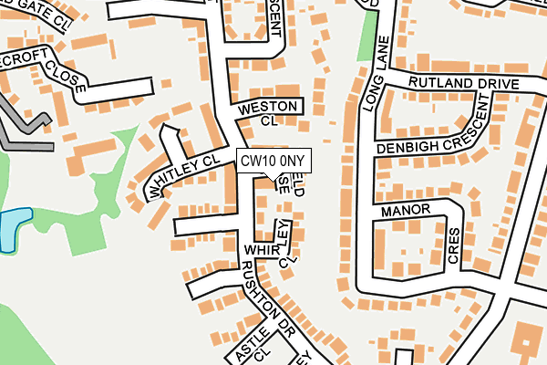 CW10 0NY map - OS OpenMap – Local (Ordnance Survey)