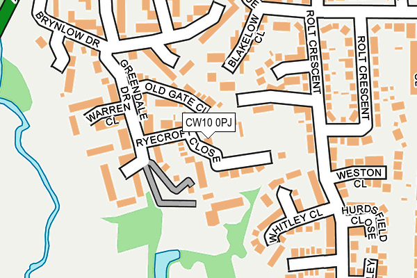 CW10 0PJ map - OS OpenMap – Local (Ordnance Survey)