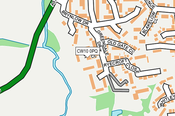 CW10 0PQ map - OS OpenMap – Local (Ordnance Survey)