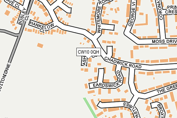 CW10 0QH map - OS OpenMap – Local (Ordnance Survey)