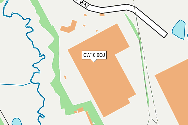 CW10 0QJ map - OS OpenMap – Local (Ordnance Survey)